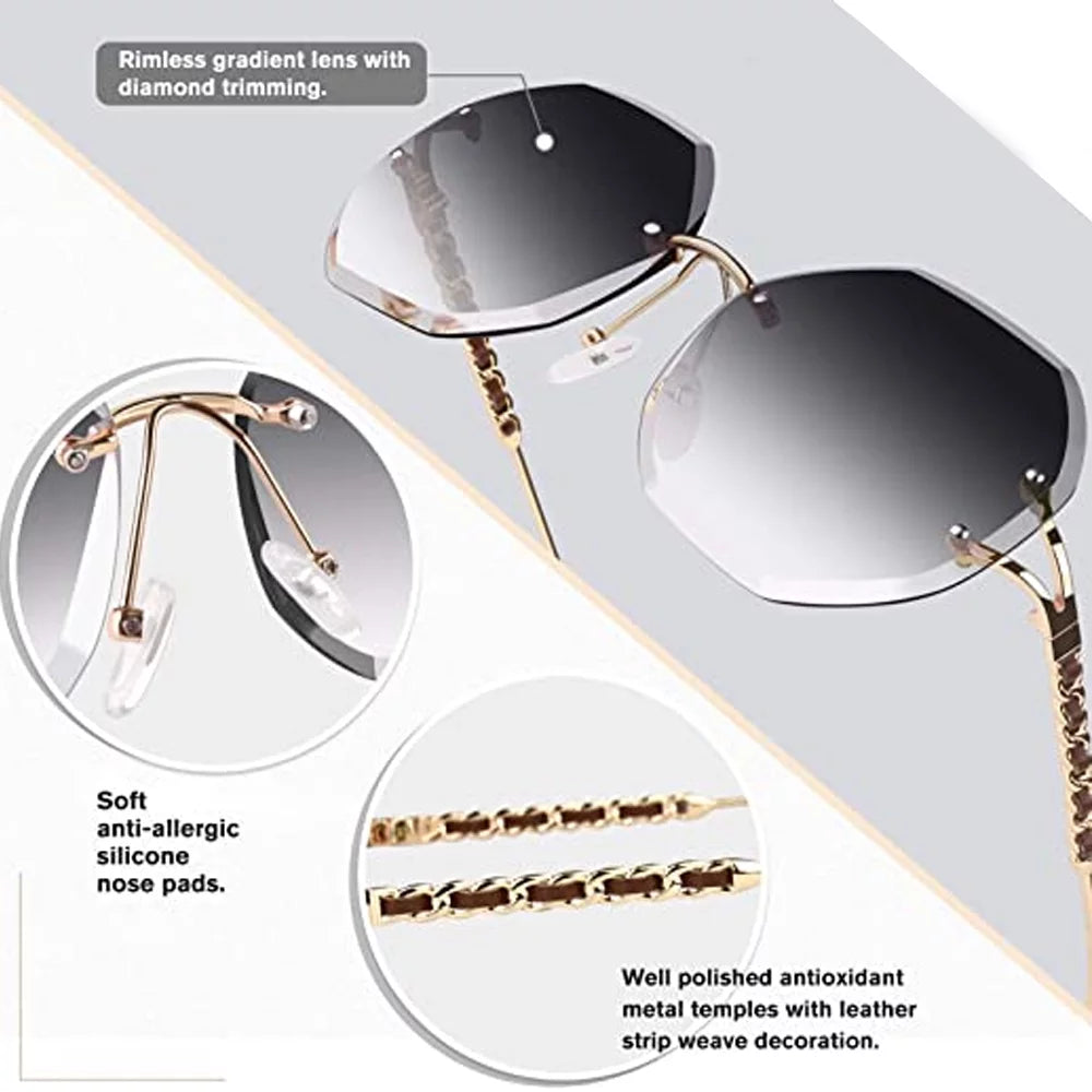 Oversized Sunglasses for Women Trendy Fashion Polarized UV400 Ladies Shades