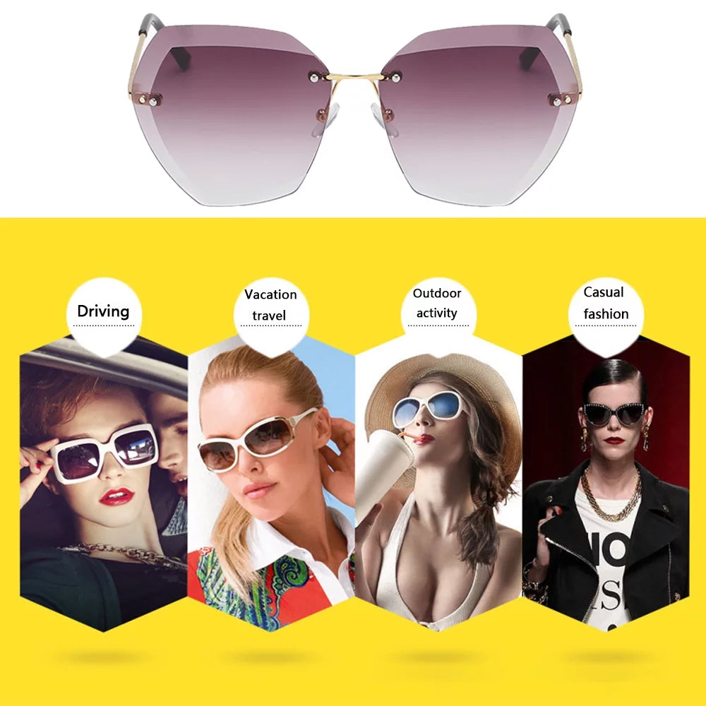 Oversized Sunglasses for Women Trendy Fashion Polarized UV400 Ladies Shades